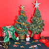 18Pcs 6 Styles Plastic Christmas Treetop Star Ornament AJEW-NB0008-02-4