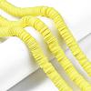 Flat Round Handmade Polymer Clay Beads CLAY-R067-10mm-22-5