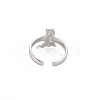 Non-Tarnish 304 Stainless Steel 12 Constellations/Zodiac Signs Open Cuff Ring for Women RJEW-S405-156P-H-2