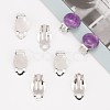 Iron Clip-on Earring Settings IFIN-R204-09-5