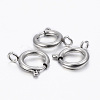 Tarnish Resistant 304 Stainless Steel Smooth Surface Spring Ring Clasps LS-STAS-H396-E-02P-2