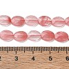 Synthetic Cherry Quartz Glass Beads Strands G-H349-A01-27-3