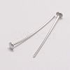 Anti-Tarnish Rhodium Plated 925 Sterling Silver Flat Head Pins STER-P024-07-B-1