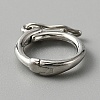 Anti-Tarnish 925 Sterling Silver Twister Clasp FIND-WH0126-77P-1