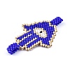 Handmade Seed Beads Links Connectors SEED-I012-07B-2