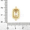 Brass Micro Pave Cubic Zirconia Connector Charms CU-CBAAB9C-01G-02-3