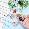 4Pcs 4 Colors PVC Cartoon Lucky Cat Doll Charms Ceiling Fan Pull Chain Extenders AJEW-DC00003-3