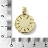 Brass Pave Shell Pendants KK-I708-15D-G-3