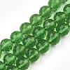 Transparent Glass Bead Strands GLAA-R095-8mm-14-1