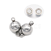 Brass Magnetic Clasps with Loops X-KK-M058-P-2