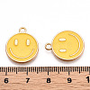 Light Gold Tone Alloy Enamel Pendants ENAM-N056-197E-3