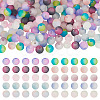 200Pcs 10 Colors Crackle Glass Beads Strands GLAA-TA0003-31D-2