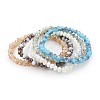 Electroplate Glass Beads Stretch Bracelets BJEW-JB04021-8