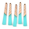 Translucent Resin & Walnut Wood Big Pendants X-RESI-TAC0017-46-B01-3