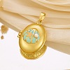 Brass Enamel Locket Pendants KK-F912-06G-1