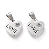 Non-Tarnish Valentine's Day 304 Stainless Steel Charms STAS-F253-10P-1
