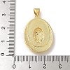 Brass Micro Pave Clear Cubic Zirconia Pendants LS-KK-U046-07G-3