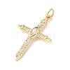 Easter Brass Micro Pave Clear Cubic Zirconia Pendants KK-E799-05C-G-2