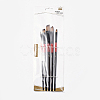 Wooden Paint Brushes Pens Sets AJEW-L074-04-4