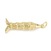 Brass Micro Pave Cubic Zirconia Pendants KK-Q028-69G-02-2
