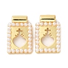 Rack Plating Brass & Acrylic Pearl Pendants X-KK-G488-05A-G-1