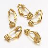 Brass Clip-on Earring Converters Findings X-KK-Q115-G-NF-1