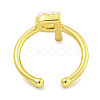 Rack Plating Brass Open Cuff Rings for Women RJEW-F162-01G-P-3