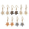Lampwork Starfish Dangle Earrings EJEW-JE05443-1