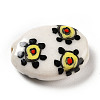 Handmade Printed Porcelain Beads PORC-F005-01D-2