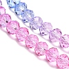 Transparent Painted Glass Beads Strands X1-DGLA-A034-T8mm-A08-4