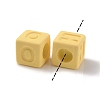 Rubberized Style Transparent Acrylic Beads OACR-K007-014E-2