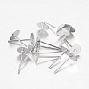 Platinum Plated Iron Flat Base Ear Stud Findings X-E013-1