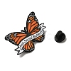 Butterfly with Word Enamel Pins JEWB-L026-10EB-01-3
