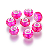 Handmade Glass European Beads X-GPDL25Y-75-1