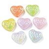 UV Plating Iridescent Acrylic Beads OACR-G039-18-1