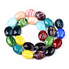 Pearl Luster Plated Glass Bead Strands X-EGLA-E037-PL08-4
