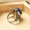 Natural Lapis Lazuli Adjustable Rings RJEW-I108-02AS-11-3