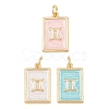 Brass Enamel Pendants KK-CBA62C2-01J-1