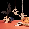 Ghost Shape Halloween Blank Wooden Cutouts Ornaments WOOD-L010-06-5
