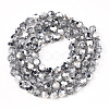 Transparent Electroplate Glass Beads Strands EGLA-A035-T6mm-M01-2
