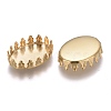 201 Stainless Steel Cabochon Settings X-STAS-P249-10B-G-2