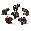 Elephant Assembled Natural Bronzite & Synthetic Imperial Jasper Model Ornament G-N330-62-1