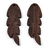 Natural Wenge Wood Pendants WOOD-T023-39-2