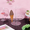 2-Tier Acrylic Riser Display Stands for Ice Cream Cone ODIS-WH0043-247-4