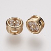 Brass Micro Pave Grade AAA Cubic Zirconia Pendants ZIRC-G086-09G-NR-2