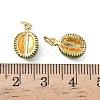 Brass Enamel Pendants KK-L256-44G-04-3