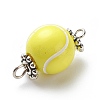 Acrylic Basketball Connector Charms PALLOY-JF01869-03-4