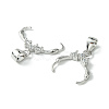 Anti-Tarnish Rhodium Plated 925 Sterling Silver Micro Pave Cubic Zirconia Pendant Bails STER-P034-35P-5