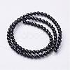 Natural Black Onyx Round Beads Strands GSR18mmC097-3