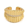 Brass Micro Pave Cubic Zirconia Cuff Rings RJEW-P127-08G-2